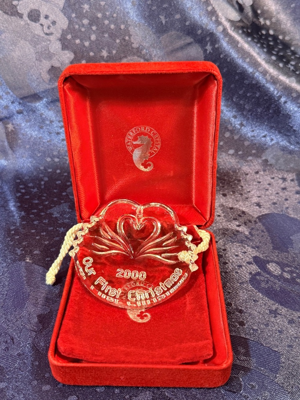 Waterford Vintage 2000 Swans Our First Christmas Ornament